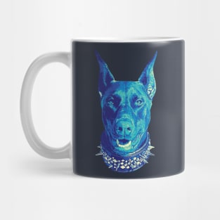 Doberman Cool Blue Tritone Mug